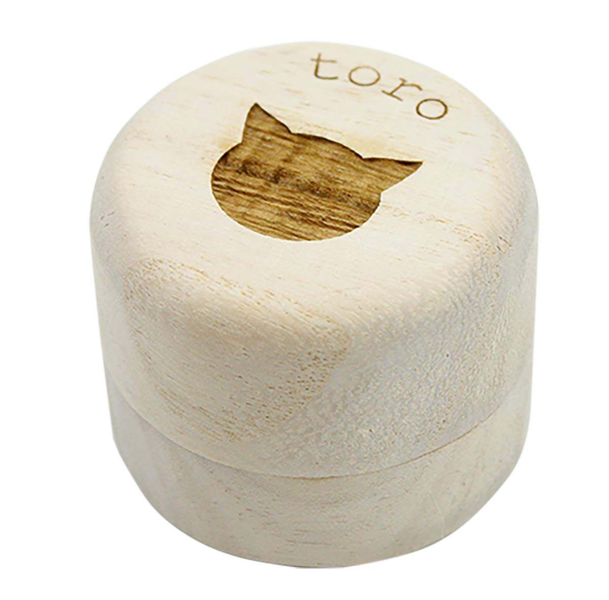 Amazon.co.jp: おもしろ名札工房 名入れ 「猫の毛玉ケース」 天然桐材